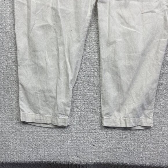 GAP Factory Store Linen Drawstring Pants Women Sz XL Ivory Wide Leg Comfty - Picture 4 of 11